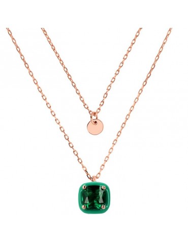 Collana Bronzallure - Miss-Multifilo-Prisma Gem-Verde-WSBZ02184.GRN-CZ