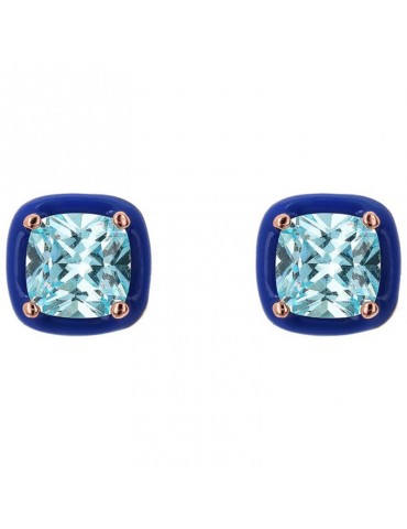 Bronzallure Earrings - Miss - Squares - Prism Gem Blue - WSBZ02185.BLU-AQ