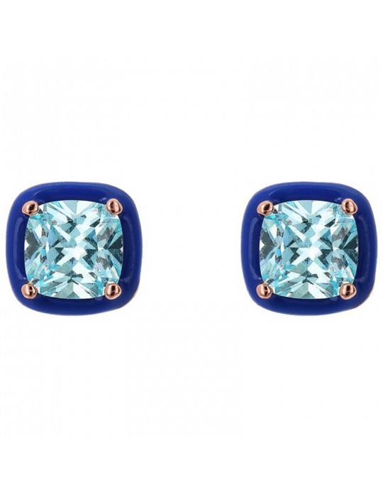 Orecchini Bronzallure - Miss -Quadrati-Prisma Gem Blu-WSBZ02185.BLU-AQ
