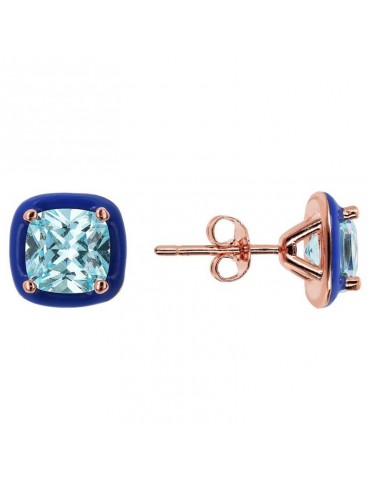 Orecchini Bronzallure - Miss -Quadrati-Prisma Gem Blu-WSBZ02185.BLU-AQ 2