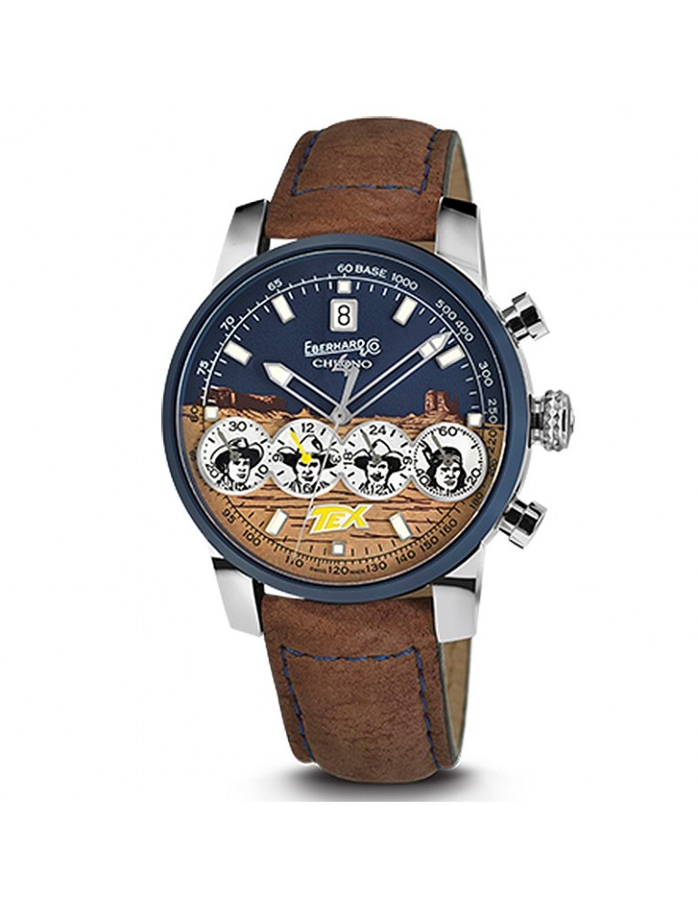Eberhard Watch - Chrono 4 Pards Limited Edition Automatic Mechanical Chronograph 42mm Blue - 0