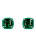 Bronzallure Miss-Square Earrings-Prisma Gem Green-WSBZ02185.GRN-CZ