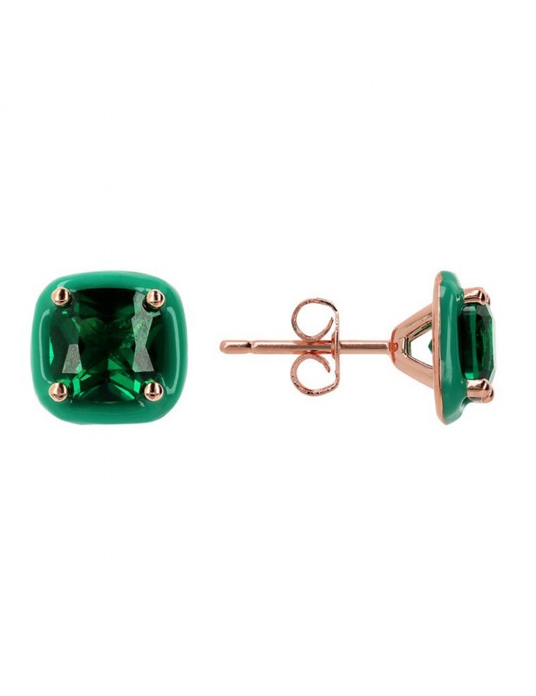 Orecchini Bronzallure  Miss-Quadrati-Prisma Gem Verde-WSBZ02185.GRN-CZ