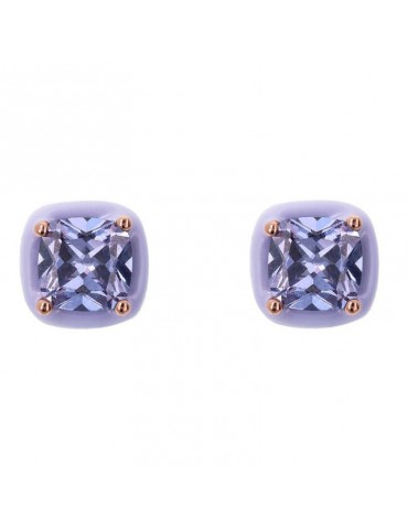 Orecchini Bronzallure-Miss -Quadrati-Prisma Gem Viola-WSBZ02185.LAV-TA