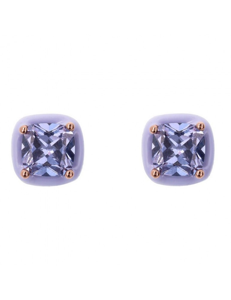 Orecchini Bronzallure-Miss -Quadrati-Prisma Gem Viola-WSBZ02185.LAV-TA