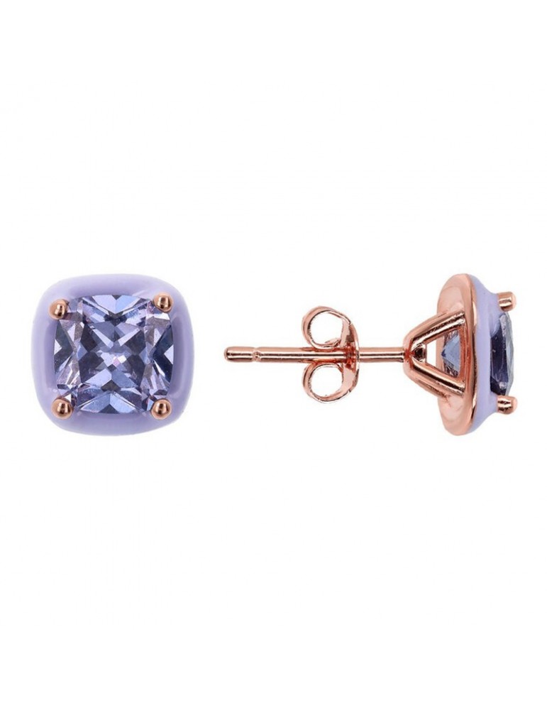 Orecchini Bronzallure-Miss -Quadrati-Prisma Gem Viola-WSBZ02185.LAV-TA