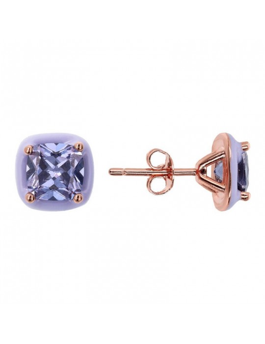 Bronzallure-Miss Earrings -Square-Prism Gem Purple-WSBZ02185.LAV-TA