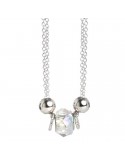 DOUBLE WIRE NECKLACE WITH SWAROVSKI CRYSTAL - 0