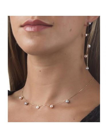 Collana Lelune - Classic - Oro Giallo - Perle Freshwater 4-4,5mm Multicolor - LLGC2114.1 2