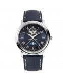 Frederique Constant Watch - Classics Heart Beat Automatic 40mm Blue Moonphase - Leather Strap - 0