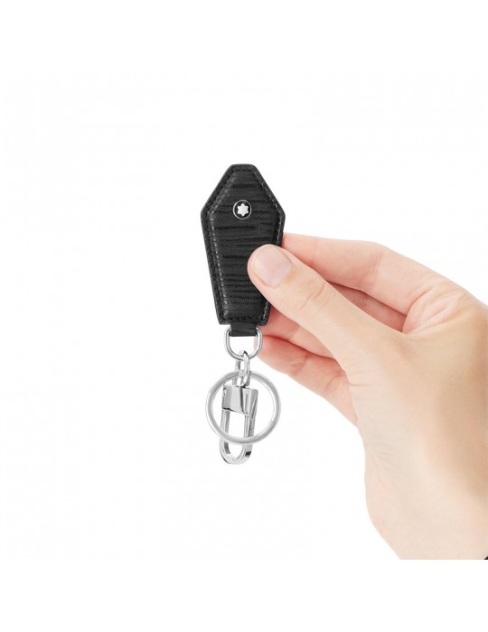 Montblanc Keyring - Meisterstück in Black Leather in Diamond Shape - 0