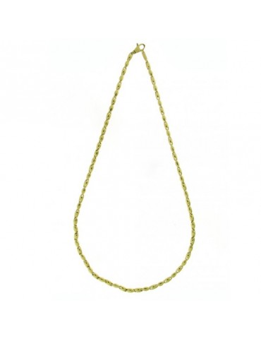Chimento Necklace - Tradition Gold Bamboo Classic in 18k Yellow Gold 50 cm - 0