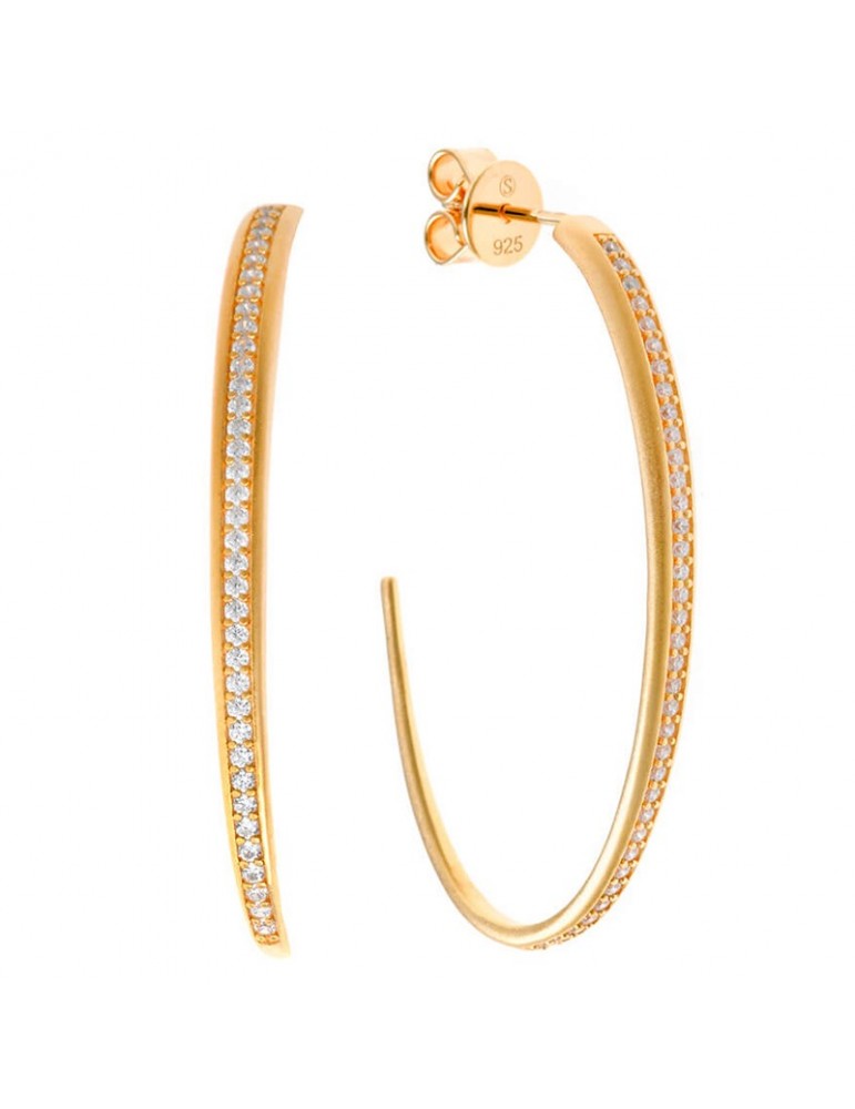 Orecchini Salvatore Plata-Life in Gold-Cerchio-Cristalli Bianchi-256A0086