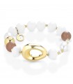 Lelune Glamour Bracelet Woman - Carolyne with White Agate and Moonstone - 0