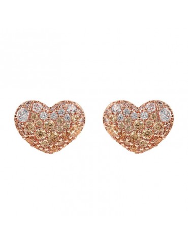 Bronzallure earrings - Altissima - Heart - Champagne -WSBZ01199.CHAMP