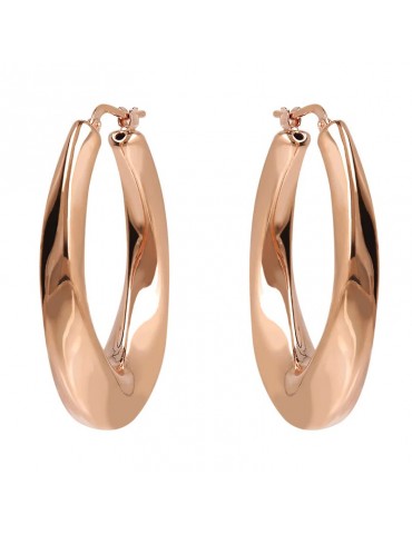 Bronzallure Earrings - Purity - Circle - Rose Gold-Ovals-WSBZ02044.R