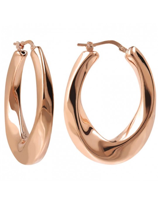 Bronzallure Earrings - Purity - Circle - Rose Gold-Ovals-WSBZ02044.R