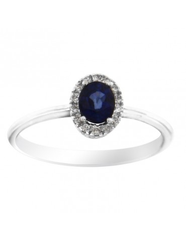 Anello Davite&Delucchi - Rosetta - Oro - Diamanti - Zaffiro 0,45 ct - AA0305071S 2