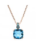 Collana Bronzallure-Preziosa-Catena Rolò-Prisma Gem Blu-WSBZ02180.BLUE