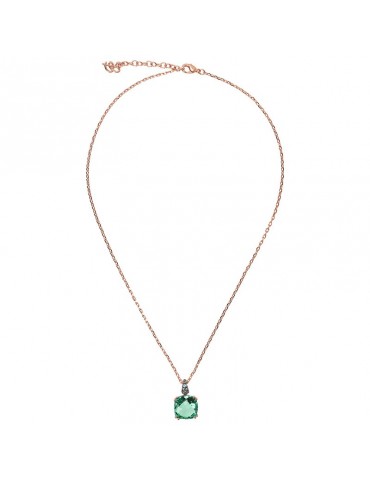 Collana Bronzallure-Preziosa-Catena Rolò-Prisma Gem Verde-WSBZ02180.GREEN 2