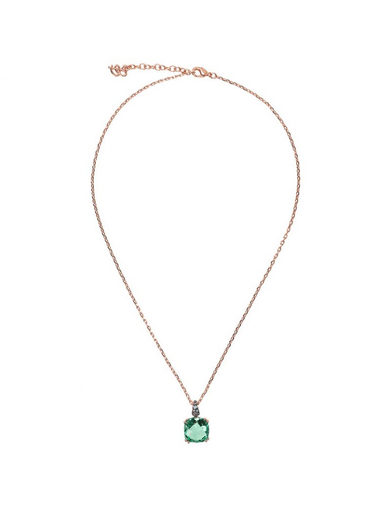 Collana Bronzallure-Preziosa-Catena Rolò-Prisma Gem Verde-WSBZ02180.GREEN