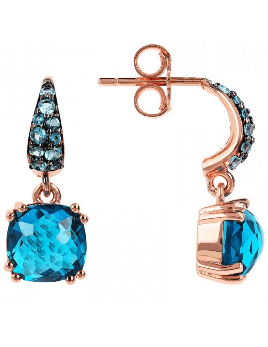 Bronzallure Earrings -Preziosa-Pendants-Prisma Gem Blue-WSBZ02182.BLUE
