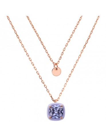 Bronzallure necklace - Miss-Multifilo-Prisma Gem Viola-WSBZ02184.LAV-TA