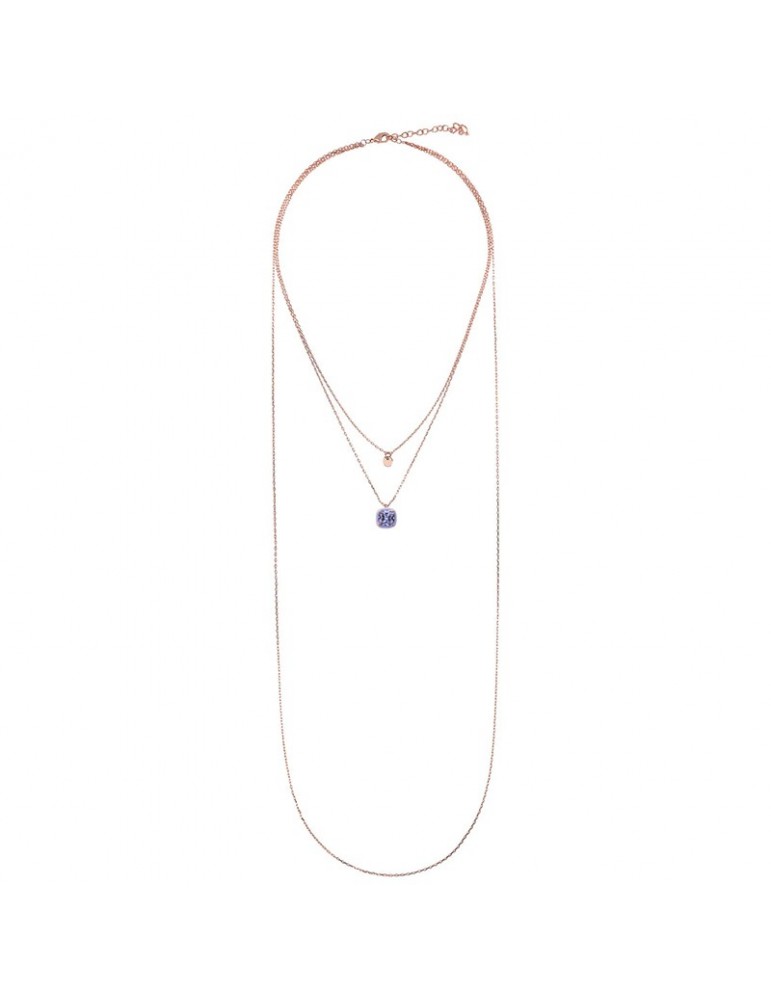 Bronzallure necklace - Miss-Multifilo-Prisma Gem Viola-WSBZ02184.LAV-TA