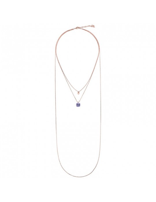Bronzallure necklace - Miss-Multifilo-Prisma Gem Viola-WSBZ02184.LAV-TA