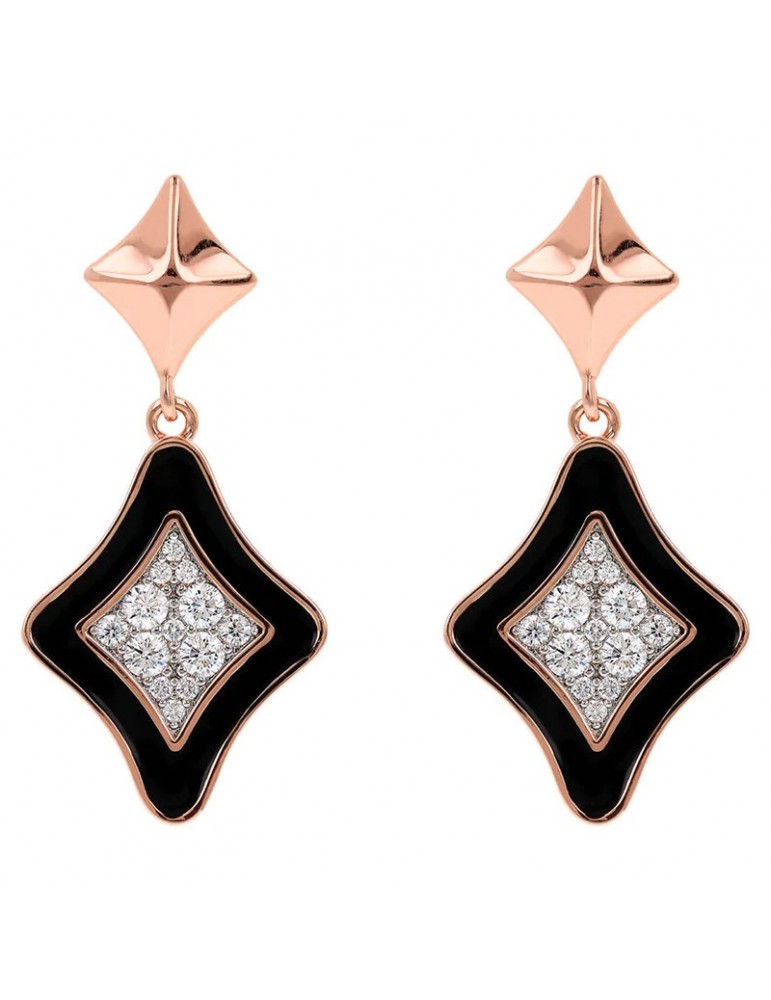 Bronzallure-Alba-Etoile-Onyx-Cubic Zirconia earrings-WSBZ02209.BLK-CZ