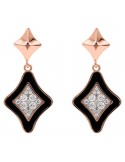 Bronzallure-Alba-Etoile-Onyx-Cubic Zirconia earrings-WSBZ02209.BLK-CZ