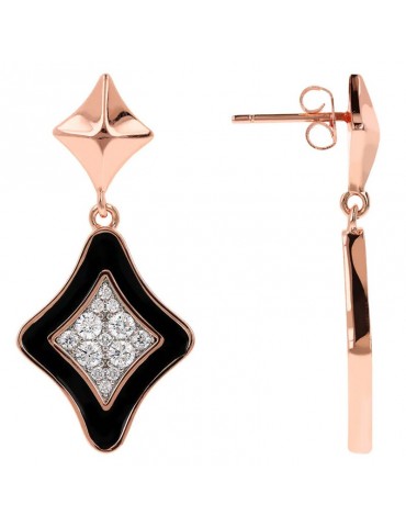 Bronzallure-Alba-Etoile-Onyx-Cubic Zirconia earrings-WSBZ02209.BLK-CZ 2