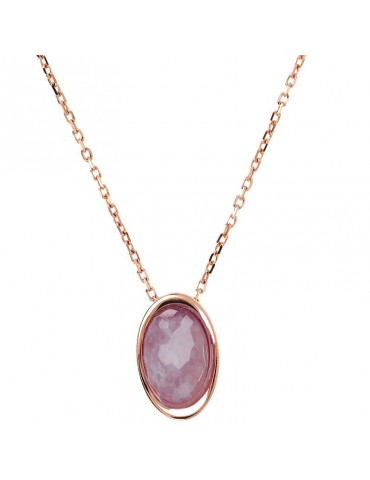 Bronzallure Necklace -Felicia-Rose Gold-Pendant-Amethyst-WSBZ02149.AML