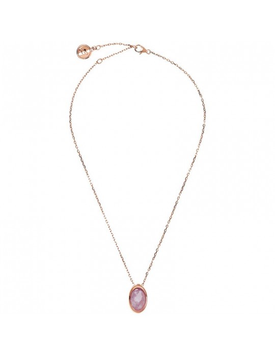 Bronzallure Necklace -Felicia-Rose Gold-Pendant-Amethyst-WSBZ02149.AML