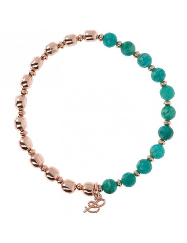Bronzallure-Variegata-Spheres-Turquoise Amazonite Bracelet-WSBZ01431GAZ 2