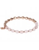 Bronzallure Bracelet - Variegata - Spheres - Rose Quartz - WSBZ01431RQ