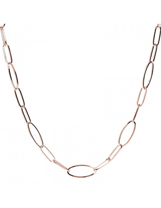 Bronzallure Necklace - Purity - Long-Thin Oval Links-WSBZ01640.R
