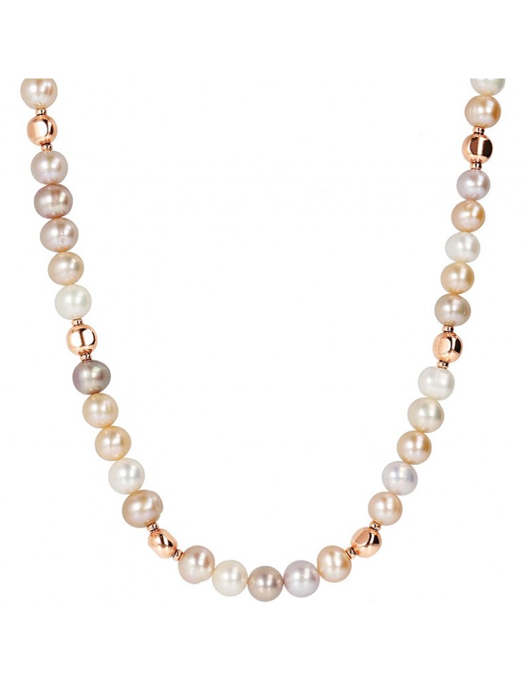 Bronzallure Necklace - Maxima - Choker - Ming Pearls - WSBZ01697.RPRL