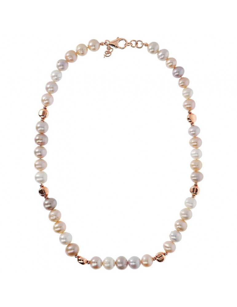 Bronzallure Necklace - Maxima - Choker - Ming Pearls - WSBZ01697.RPRL