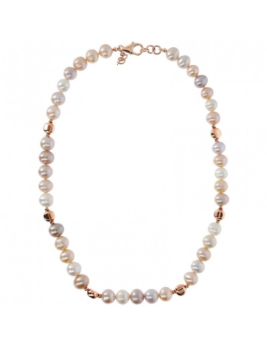 Bronzallure Necklace - Maxima - Choker - Ming Pearls - WSBZ01697.RPRL