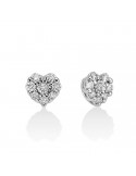 Miluna Earrings - Premium Diamonds Heart in 18 White Gold with Natural Diamonds - 0