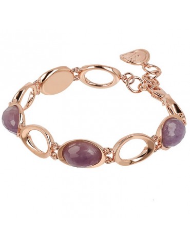 Bracciale Bronzallure - Felicia - Maglie Ovali -Ametista-WSBZ02161.AML