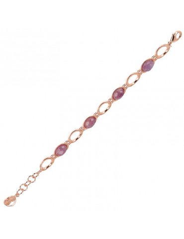 Bracciale Bronzallure - Felicia - Maglie Ovali -Ametista-WSBZ02161.AML 2