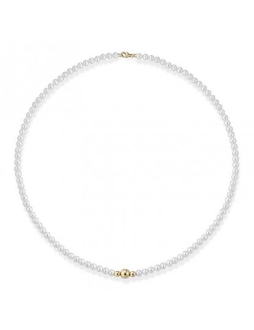 Collana Lelune - Young - Perle Freshwater 4,5-5mm - Sfere - Oro - LLNK2902