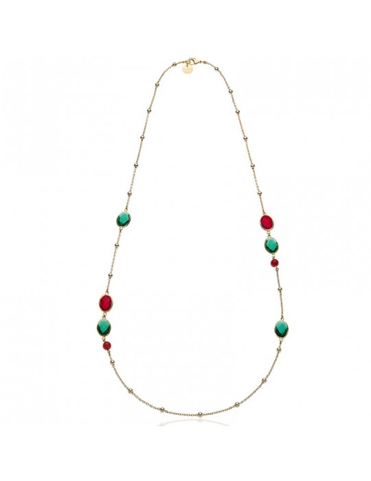 Collana Unoaerre -Gold-Catena Forzatina-Cristalli Colorati-14EXH0034G Collana Unoaerre -Gold-Catena Forzatina-Cristalli Colorati-14EXH0034G