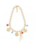 Collana Unoaerre - Girocollo - Monete - Perle Colorate - 15EXH0014