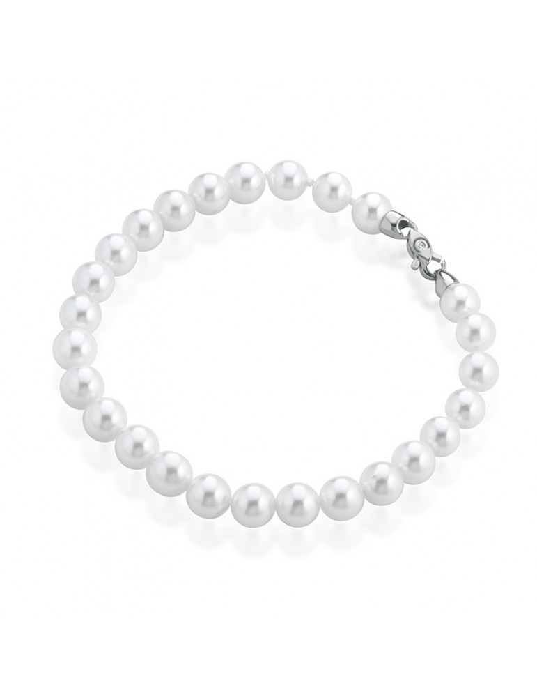 Coscia Bracelet - with 6-6.5mm Akoya Pearls and Natural Diamond - 0