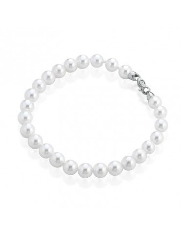 Bracciale Coscia - con Perle Akoya 6,5-7mm e Diamante Naturale - BRAK217
