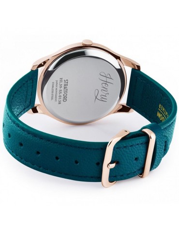 Orologio Henry London - Stratford - Verde - 39mm -Cristalli-HL39SS0138 2