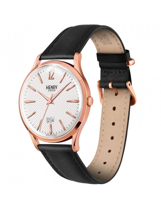 Henry London Watch - Edgeware - Black - 41mm - White - HL41JS0038